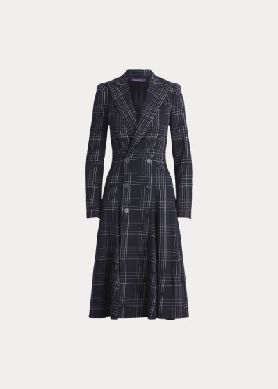 Ralph Lauren Zoie Plaid Wool Day Kjole Dame Danmark (YFXHR0394)